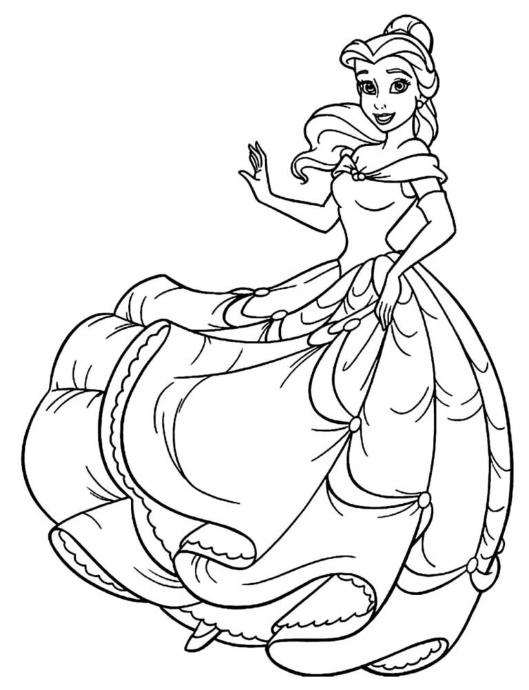 Desenhos da Bela e a Fera para Colorir e Imprimir