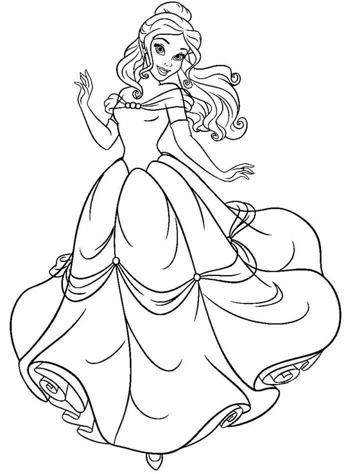 Desenhos da Bela e a Fera para Colorir e Imprimir