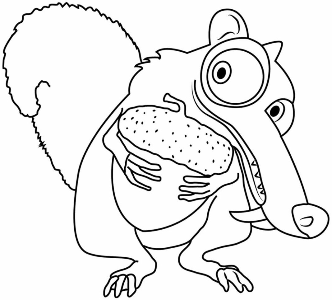 +50 Desenhos de A Era do Gelo para Colorir e Imprimir