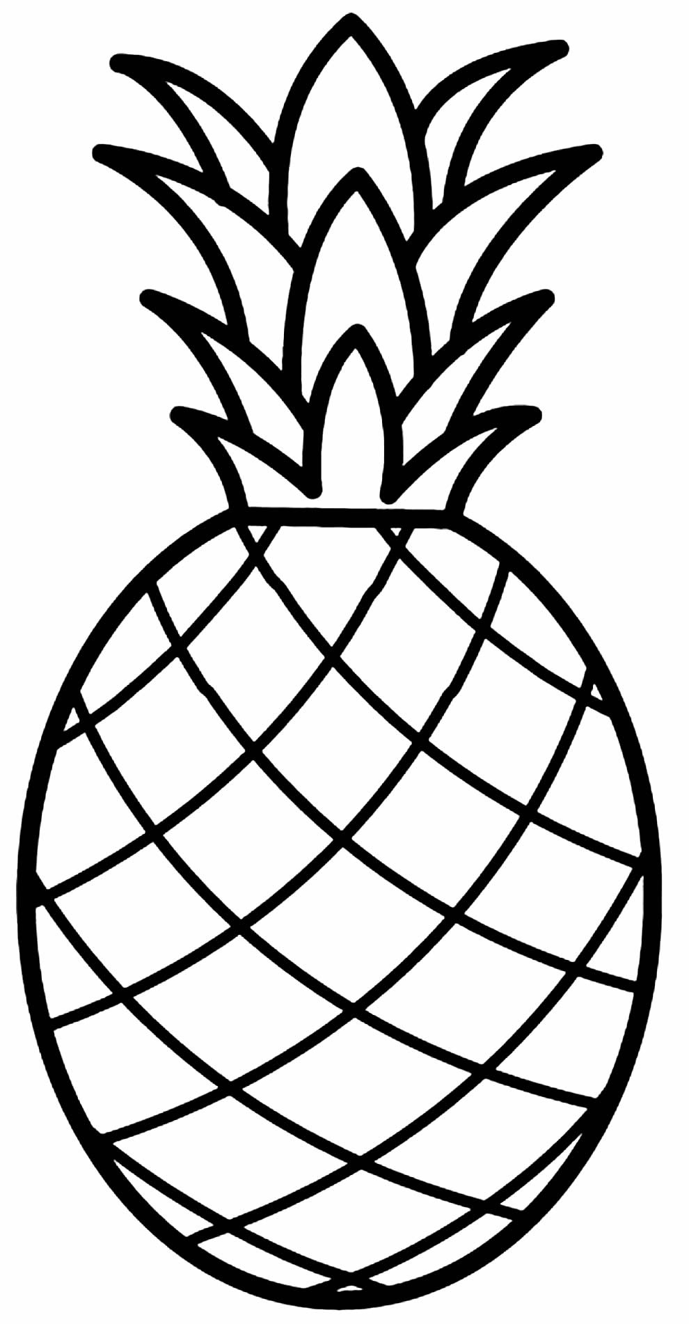 +70 Desenhos de Abacaxi para Colorir e Imprimir