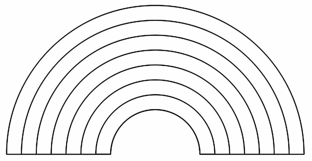 Desenhos de Arco-Íris para Colorir e Imprimir
