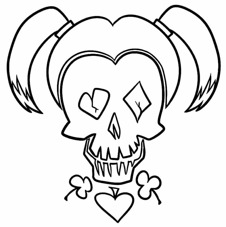 Desenhos da Arlequina para Colorir e Imprimir