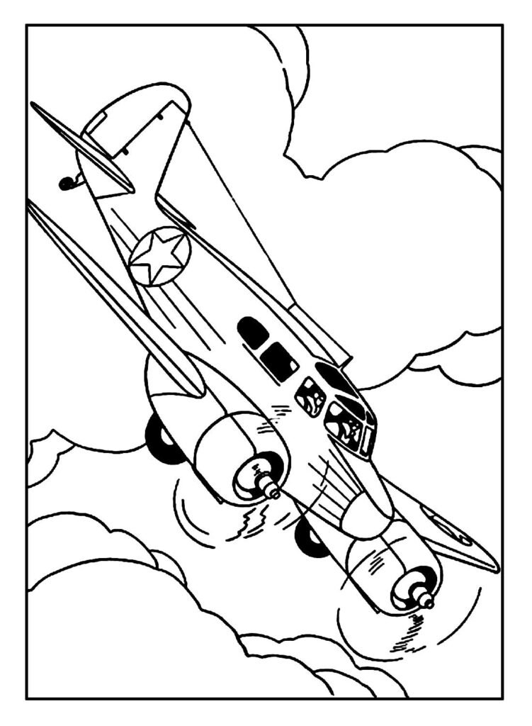 desenhos de aviao para colorir 10