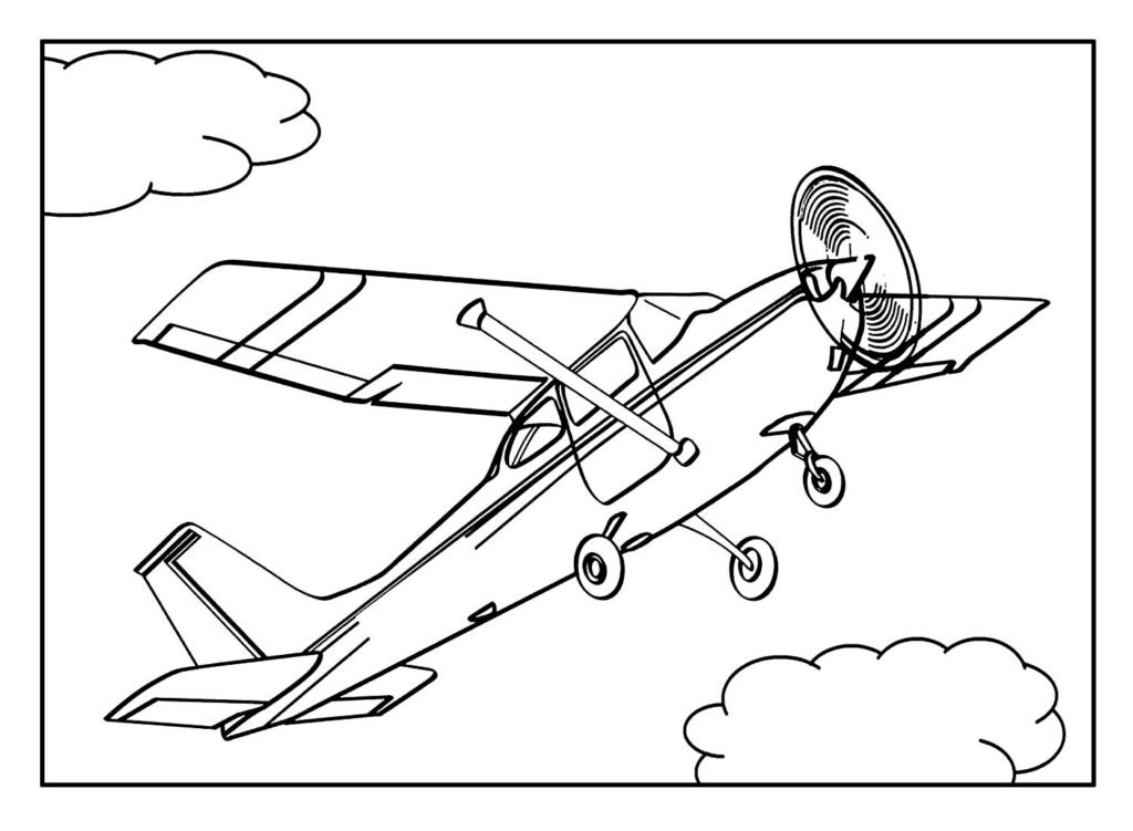 desenhos de aviao para colorir 19