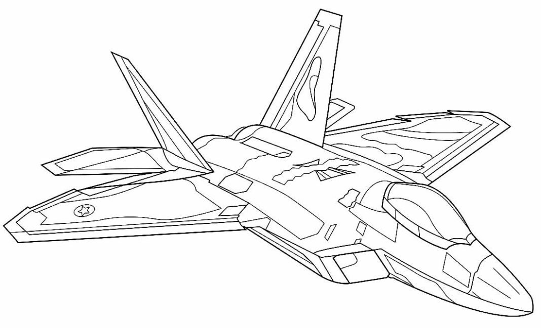 Desenhos de Avião para Colorir e Imprimir