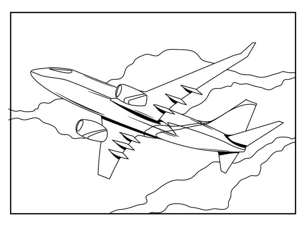 desenhos de aviao para colorir 8