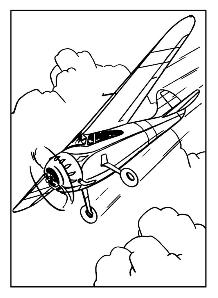 desenhos de aviao para colorir 9