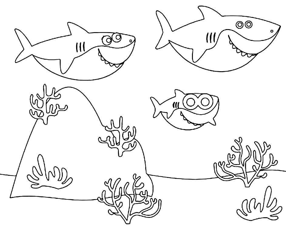 desenhos de baby shark para pintar 3
