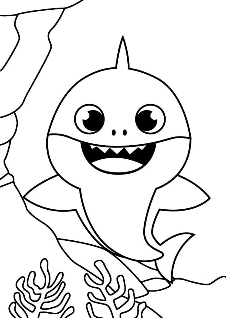 desenhos de baby shark para pintar 7