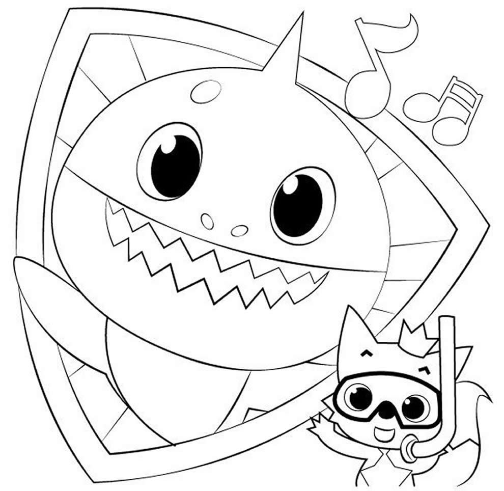 desenhos de baby shark para pintar 8