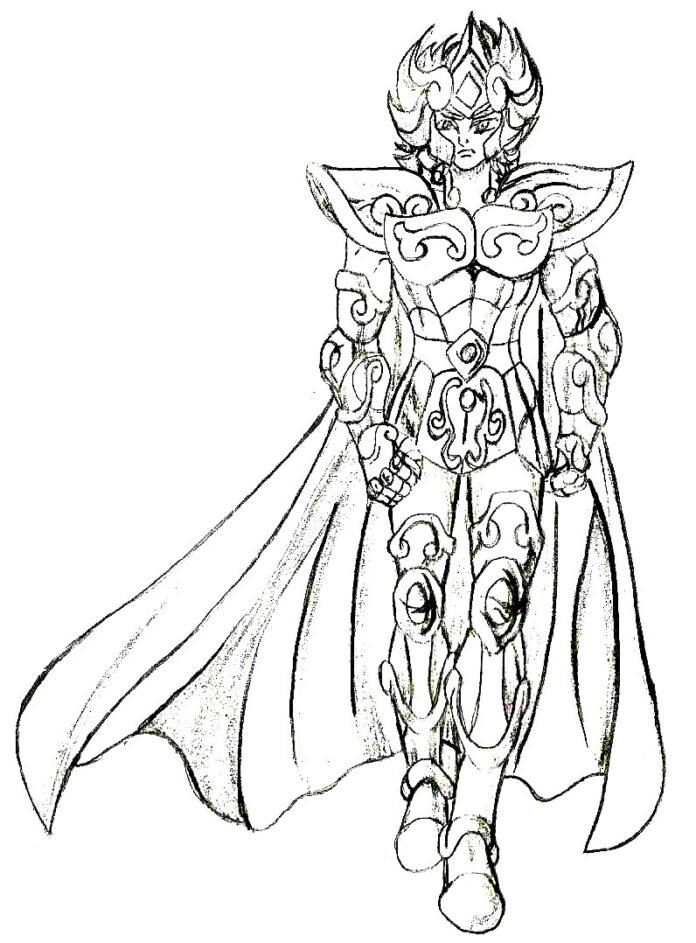 Desenhos dos Cavaleiros do Zodíaco para Colorir e Imprimir