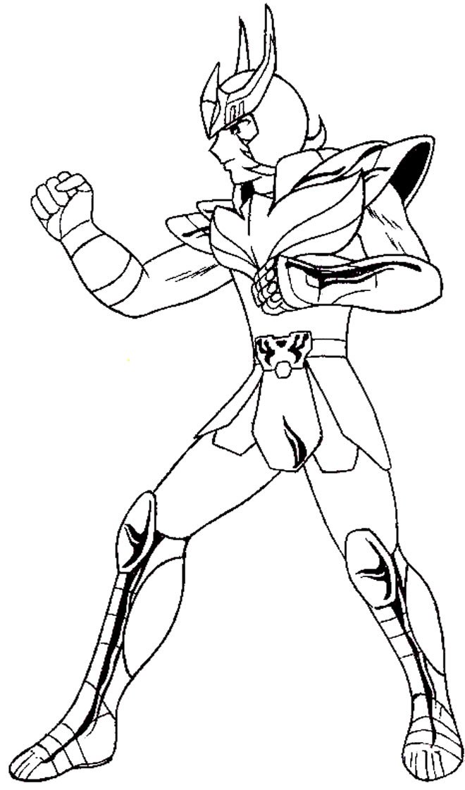 Desenhos dos Cavaleiros do Zodíaco para Colorir e Imprimir