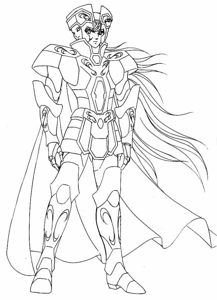 Desenhos dos Cavaleiros do Zodíaco para Colorir e Imprimir