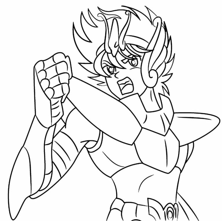 Desenhos dos Cavaleiros do Zodíaco para Colorir e Imprimir