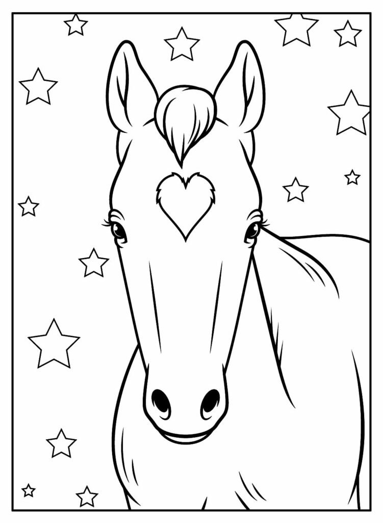 desenhos de cavalo para colorir 12