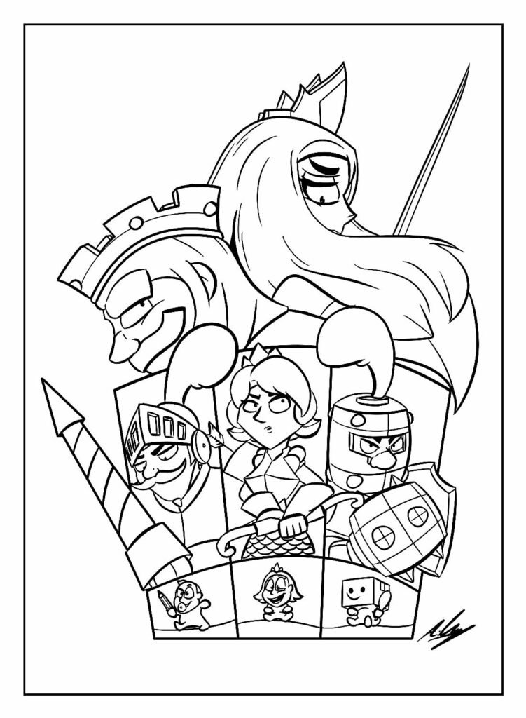 desenhos de clash royale para colorir e pintar 7