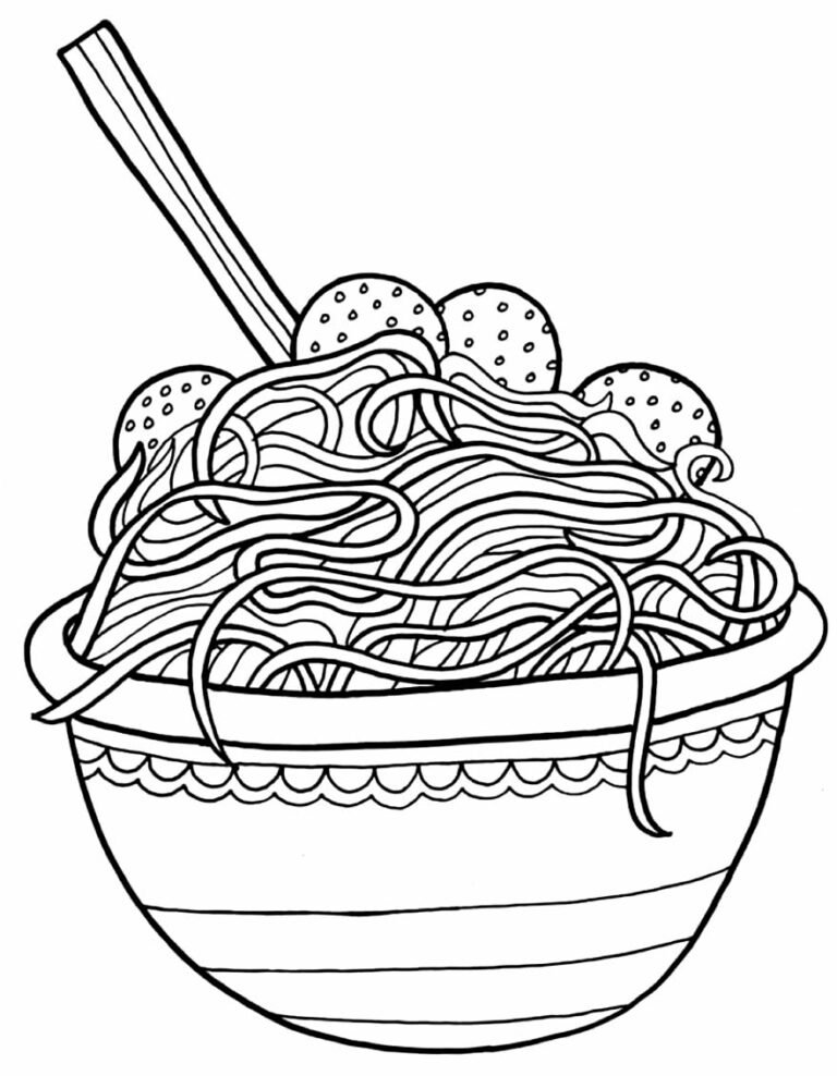 Desenhos de Comida para Colorir e Imprimir