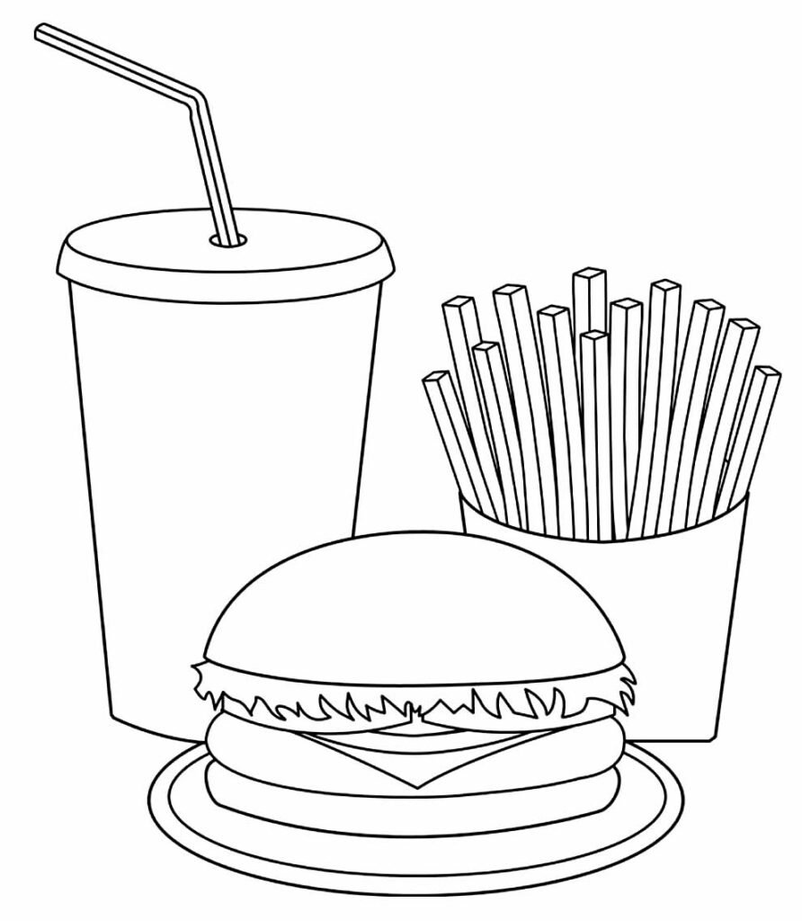 desenhos de comida para colorir 17