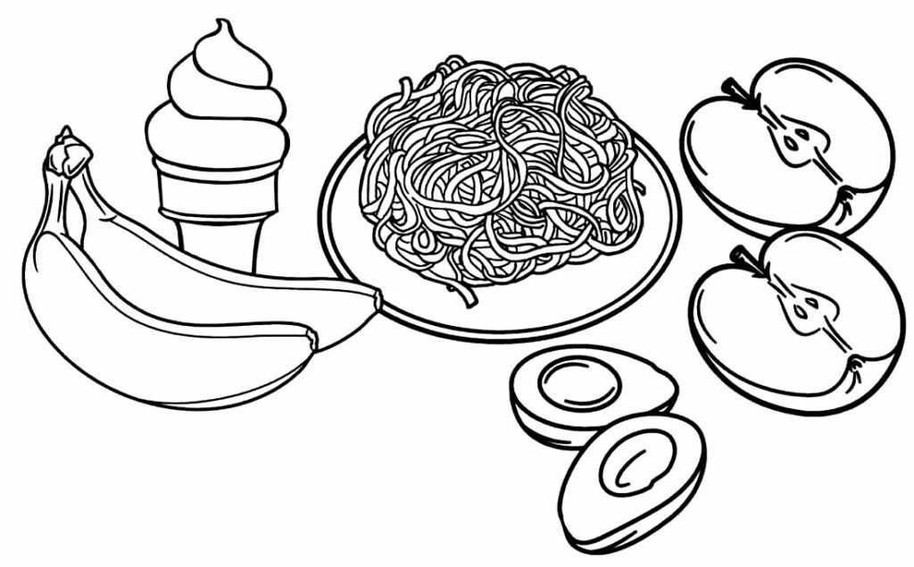 desenhos de comida para colorir 600