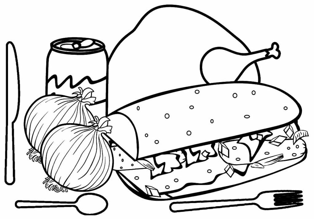 desenhos de comida para colorir 8