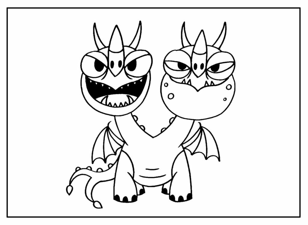 desenhos de como treinar o seu dragao para pintar e colorir 17