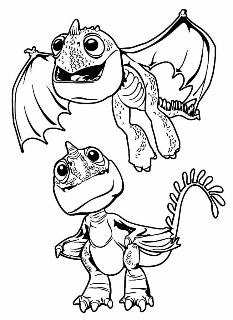 desenhos de como treinar o seu dragao para pintar e colorir 3
