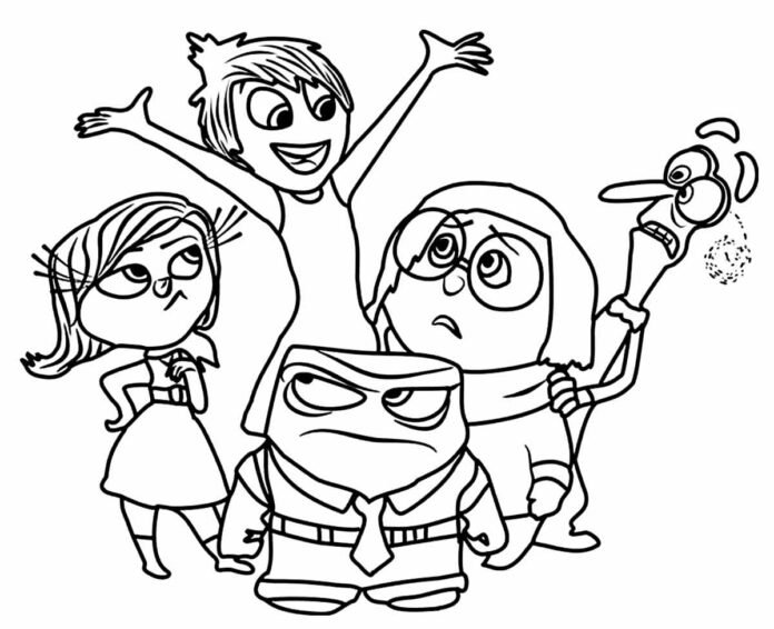 +50 Desenhos de Divertida Mente para Colorir e Imprimir