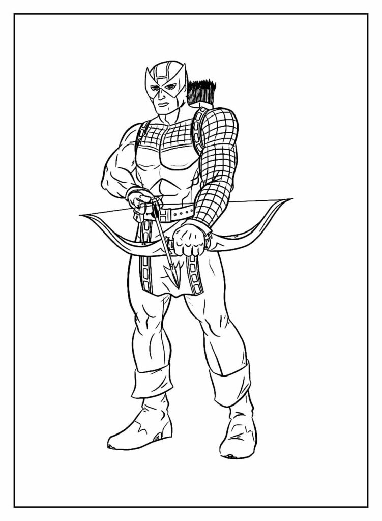 desenhos de gaviao arqueiro para colorir 13