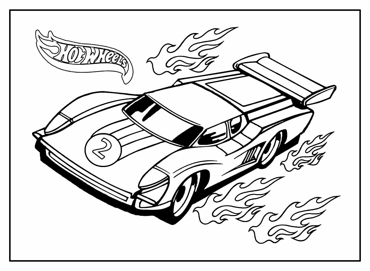 Desenhos de Carros da Hot Wheels para Colorir e Imprimir