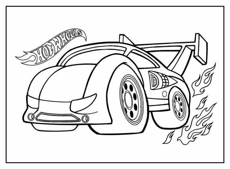 Desenhos de Carros da Hot Wheels para Colorir e Imprimir