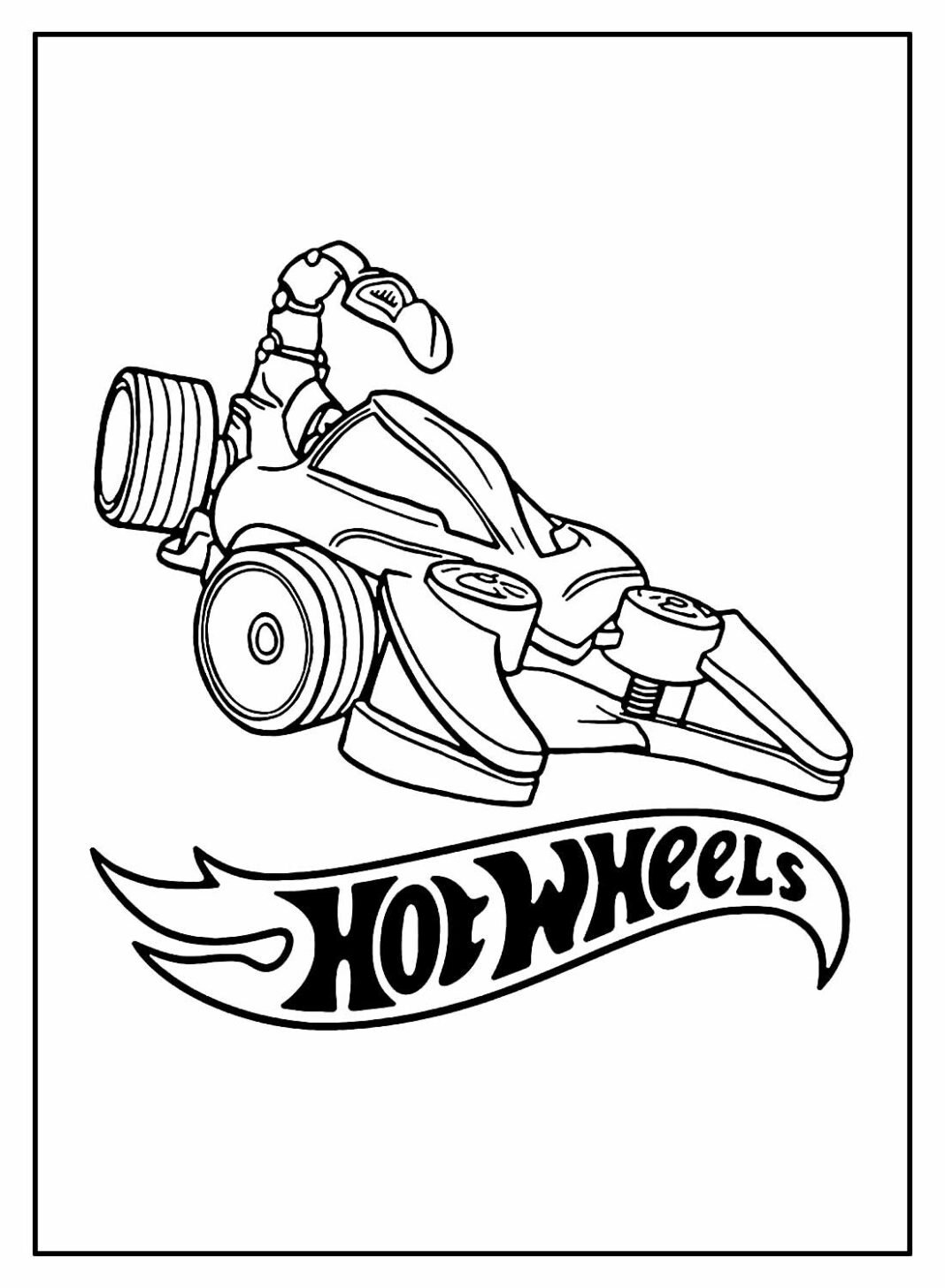 Desenhos de Carros da Hot Wheels para Colorir e Imprimir