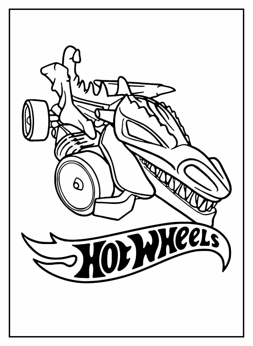 Desenhos de Carros da Hot Wheels para Colorir e Imprimir