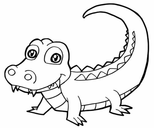 +90 Desenhos de Jacaré para Colorir e Imprimir