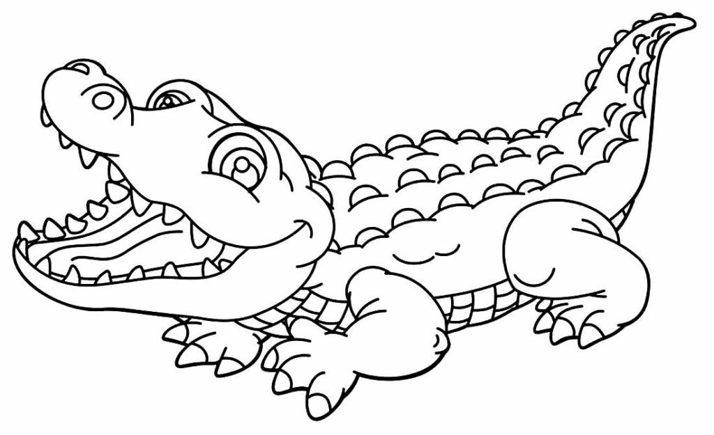desenhos de jacare para colorir 8
