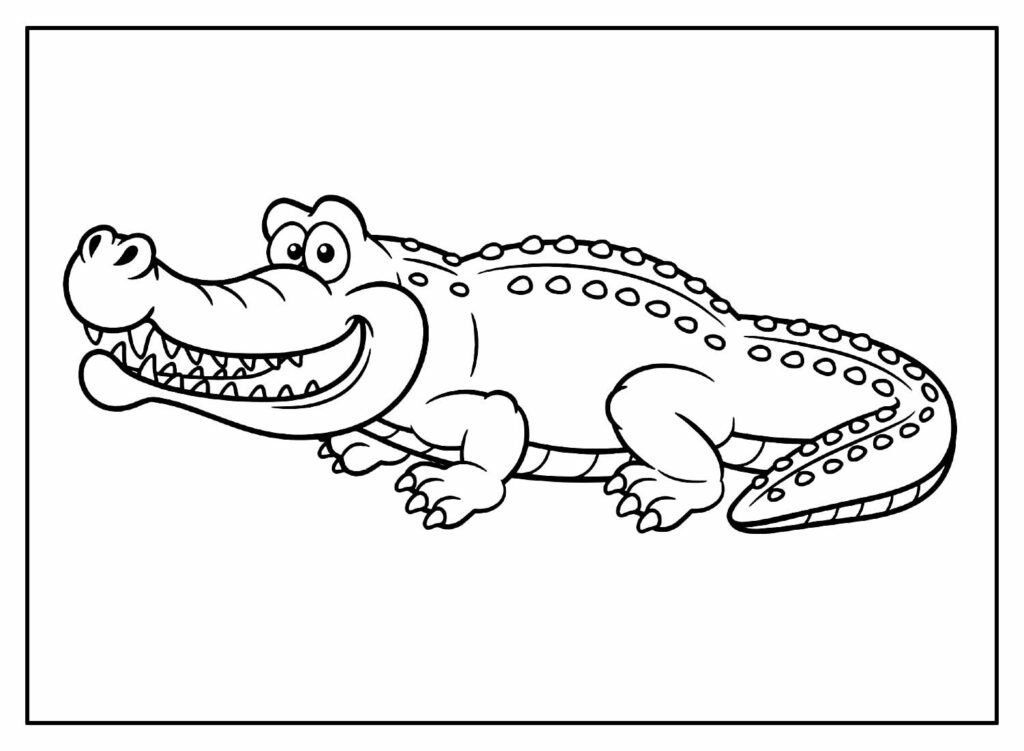 desenhos de jacare para colorir 9