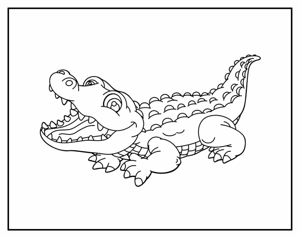 desenhos de jacare para pintar e colorir 9