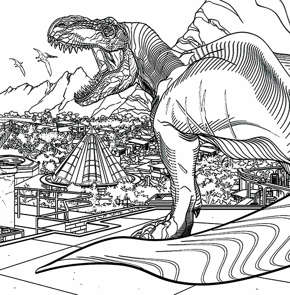 Desenhos de Jurassic Park para Colorir e Imprimir