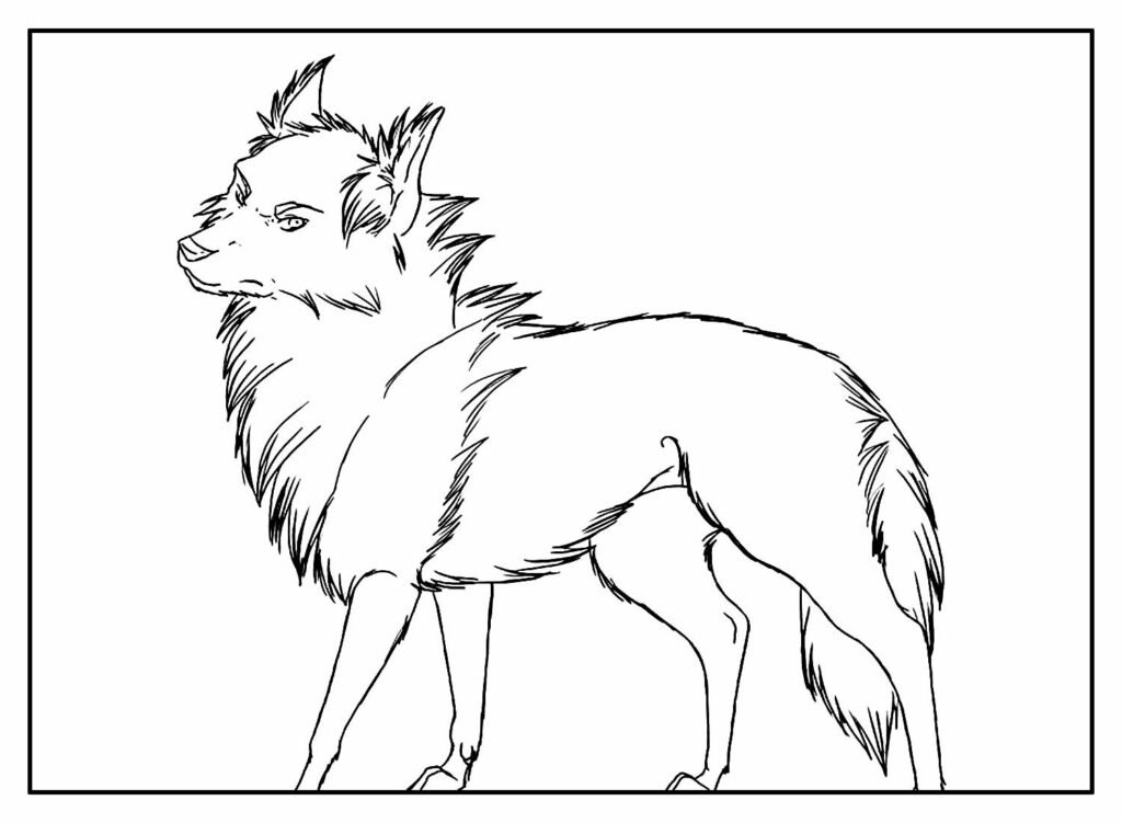 desenhos de lobo para colorir 1