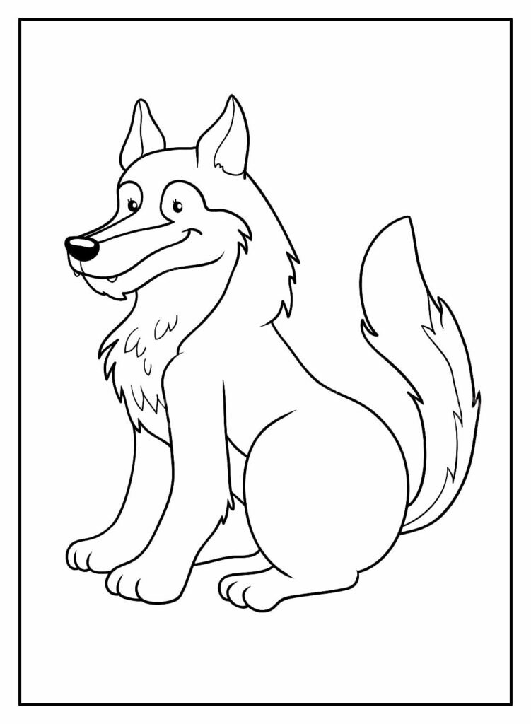 desenhos de lobo para colorir 15
