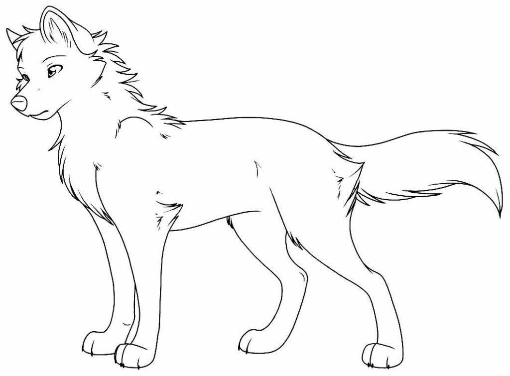 desenhos de lobo para colorir 3
