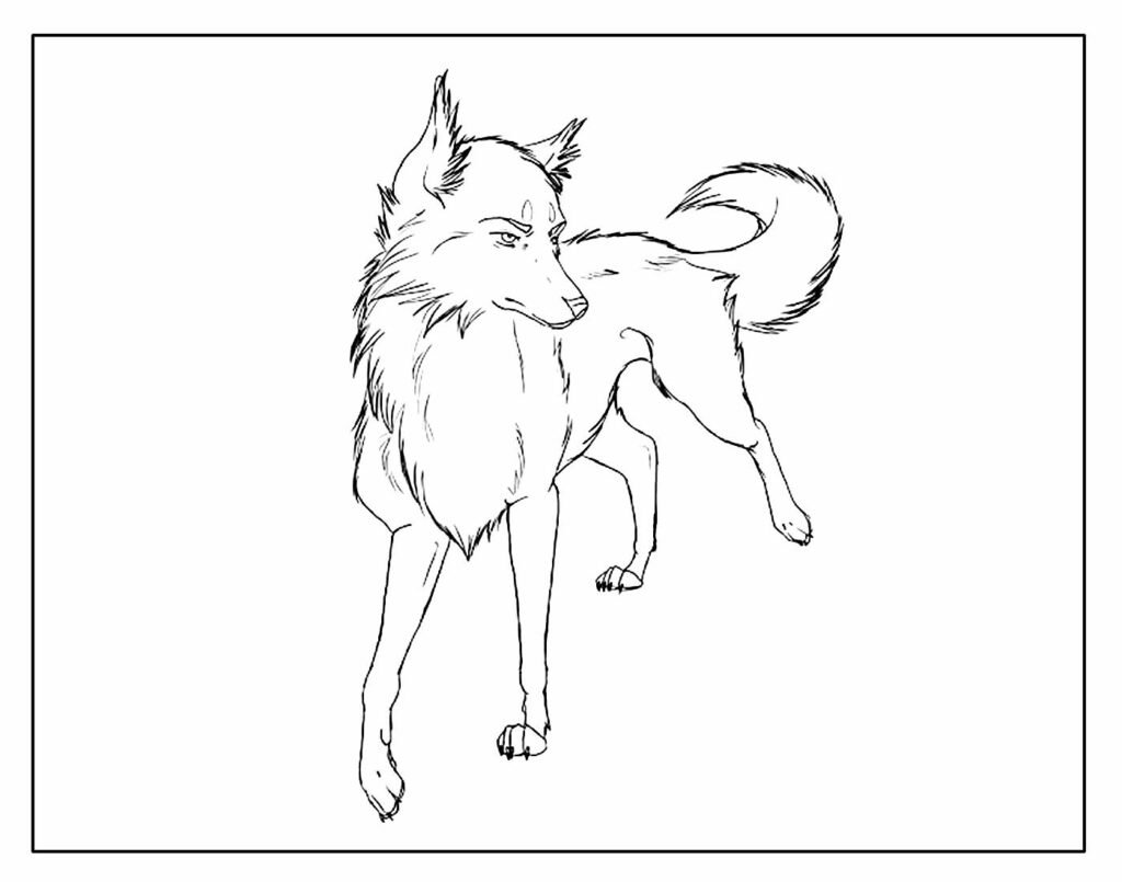 desenhos de lobo para colorir e pintar 12