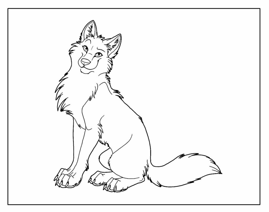 desenhos de lobo para colorir e pintar 13
