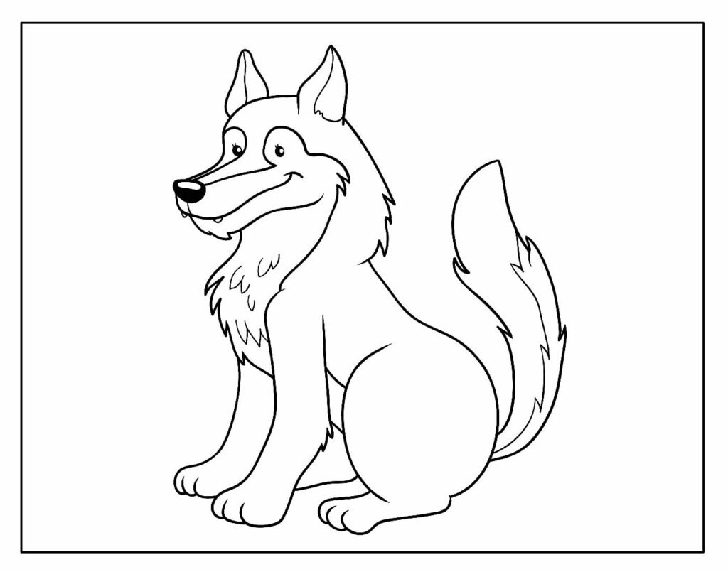 desenhos de lobo para colorir e pintar 18