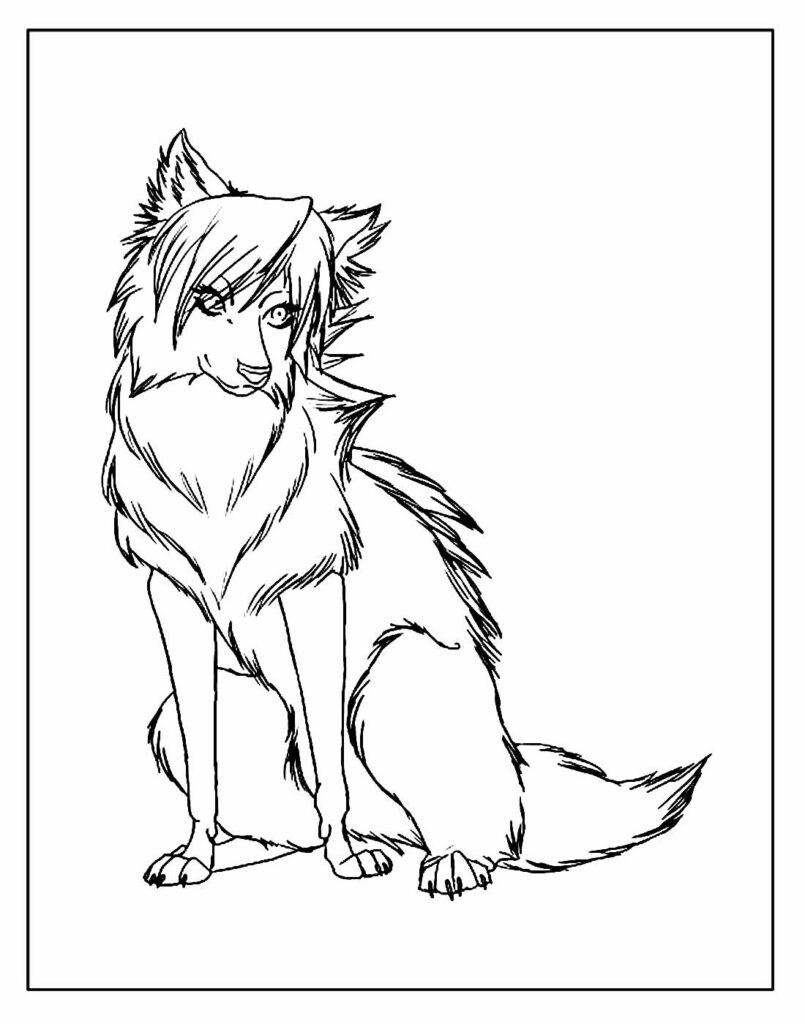 desenhos de lobo para colorir e pintar 20