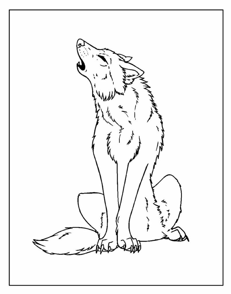 desenhos de lobo para colorir e pintar 26