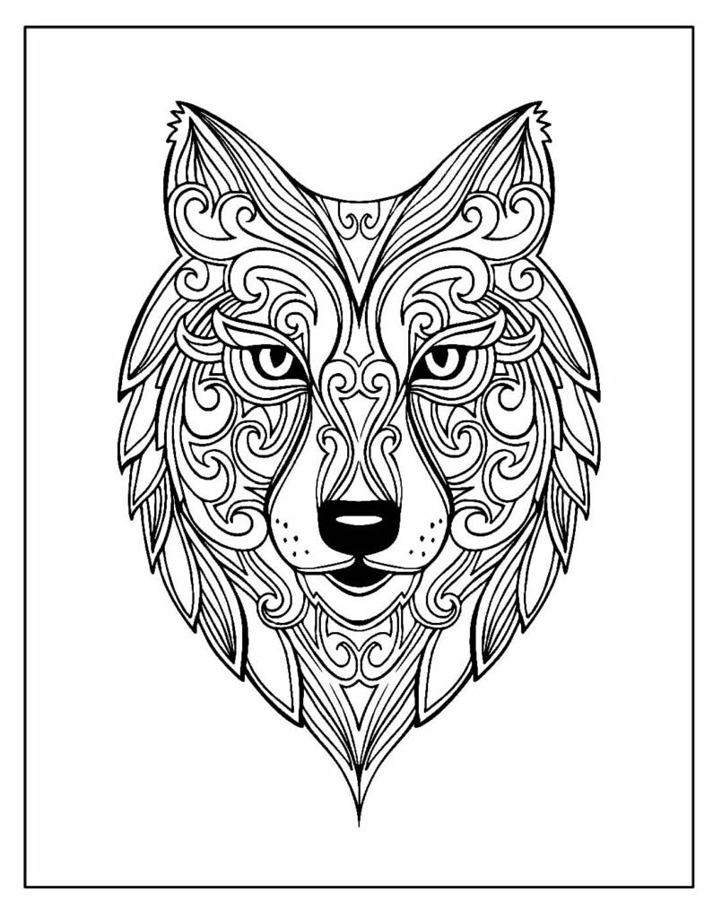 desenhos de lobo para colorir e pintar 29