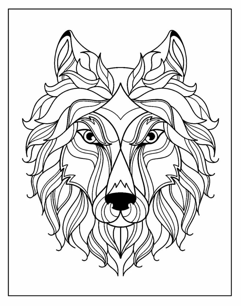 desenhos de lobo para colorir e pintar 32