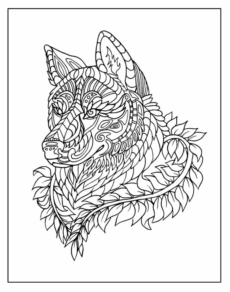 desenhos de lobo para colorir e pintar 33