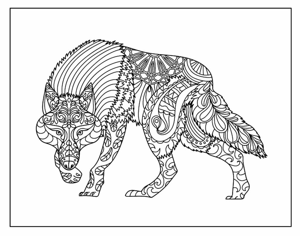 desenhos de lobo para colorir e pintar 35