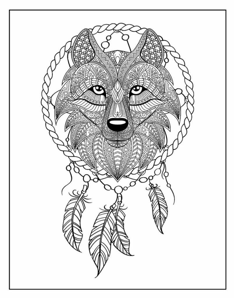 desenhos de lobo para colorir e pintar 36